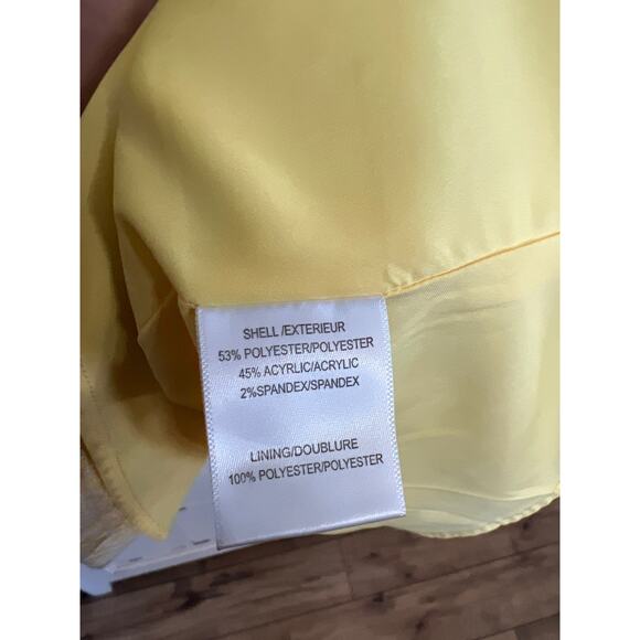 Badgley Mischka size 2 yellow floral dress - Picture 5 of 5